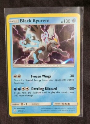 Black Kyurem ERROR HOLO BLEED 61/236 Pokemon TCG Card SUN MOON COSMIC ECLIPSE