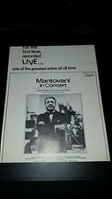 Mantovani In Concert Rare Original Promo Poster Ad Framed!