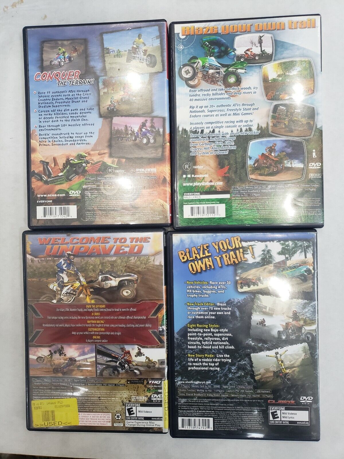 PlayStation 2 PS2 Games Lot of 3 Monster Jam ATV Offroad Fury Sprint Cars 2