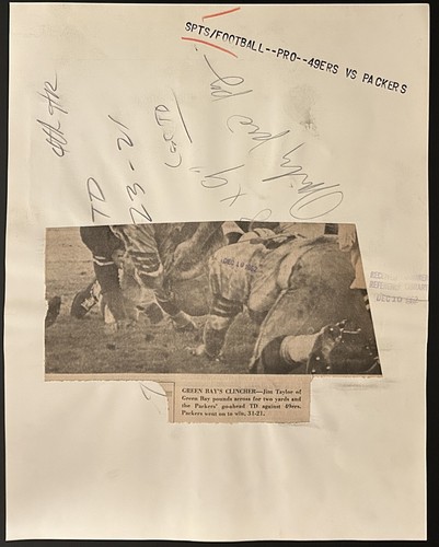 1962 Oversized Photo Type 1-Green Bay Packers Jim Taylor Scores vs San Francisco - Picture 2 of 2