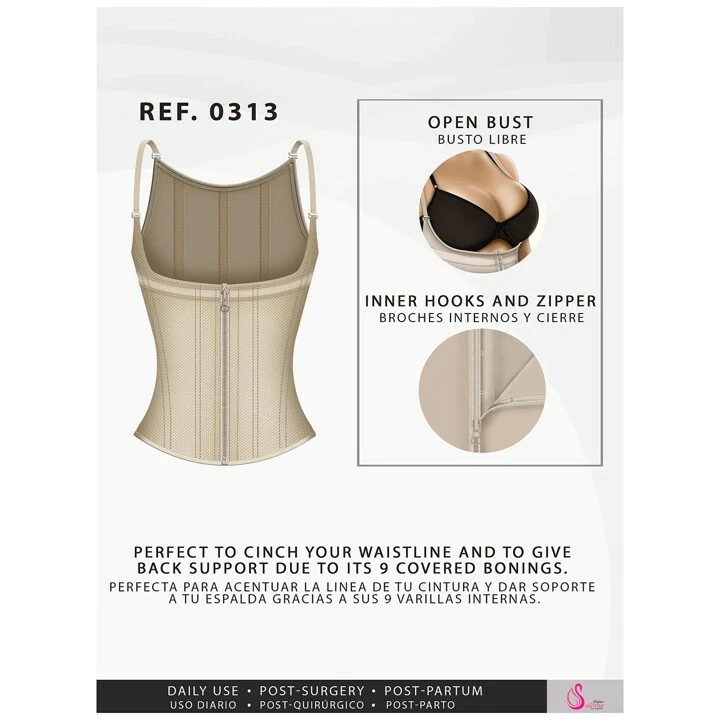 Faja Salome 313 Faja Chaleco Alta Compresión Cinturilla Super reductora ORIGINAL Foto 4 de 4