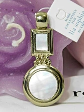 Beautiful Lia Sophia "TIMELESS" Pendant/Slide, M-O-P,  NWT