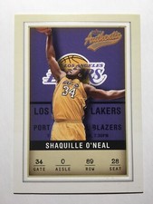 2001-02 Fleer Authentix Shaquille O'Neal #89 Los Angeles Lakers