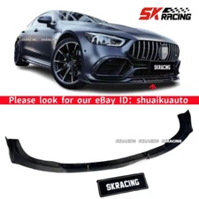 Fits Benz GT43 GT53 Real Carbon Fiber BodyKits Front Bumper Lip Spoiler 1PCS