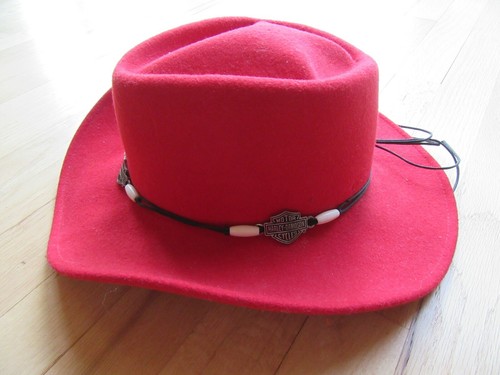 20 W/HARLEY DAVIDSON WOLLMÜTZE/SELTEN/ROT/COWBOYHUT/PERLEN! - Bild 3 von 8