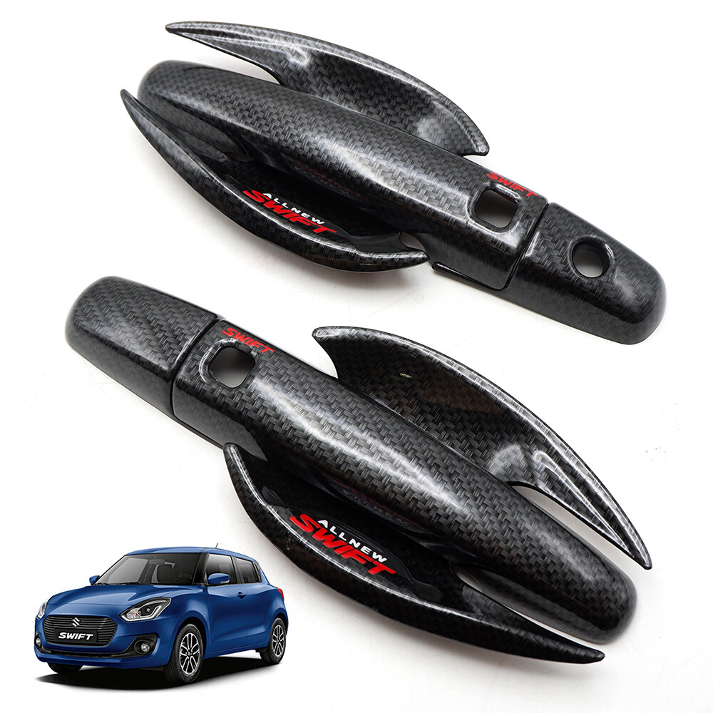 Set Red Carbon Front Handle Bowl Cover For Suzuki Swift Hatchback Top 2018 2020