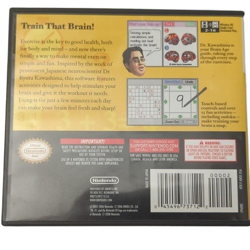 Brain Age: Train Your Brain in Minutes a Day (Nintendo DS, 2006) Complete in Box - Picture 4 of 4