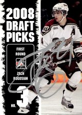 Zach Bogosian - Signed 2008-09 In The Game Draft Picks Card #DP-03