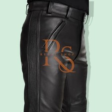 Men's Dress Pant Black Leather Dress Pant Genuine Lambskin Leather Dress Pant