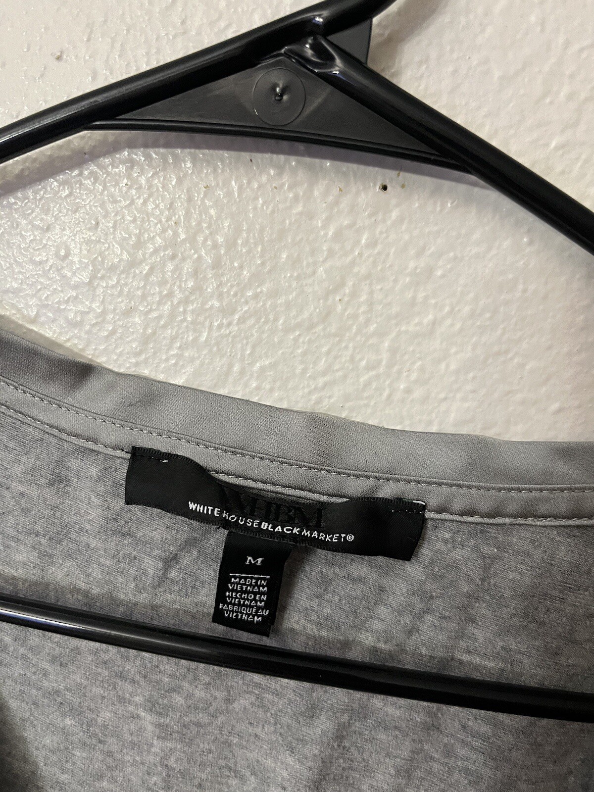 Whbm Medium  Gray Solid Sleeveless Ruched Sides B… - image 3