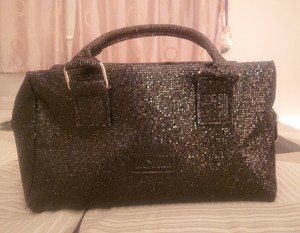 black sparkly bag