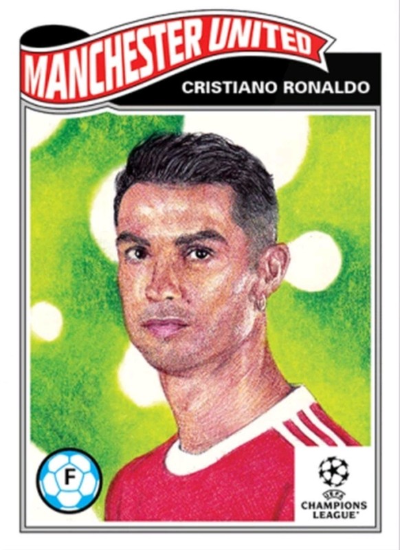 CRISTIANO RONALDO - 2021 Topps UCL LIVING Set #374 - MANCHESTER UNITED