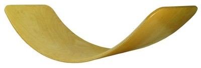 Das Brett Wooden Waldorf Curvy Rocker Board - Balance Board for Kids - All Ages,