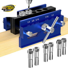 Self Centering Dowel Jig Kit, Drill Guide Jig Block for Straight Holes with 6PCS