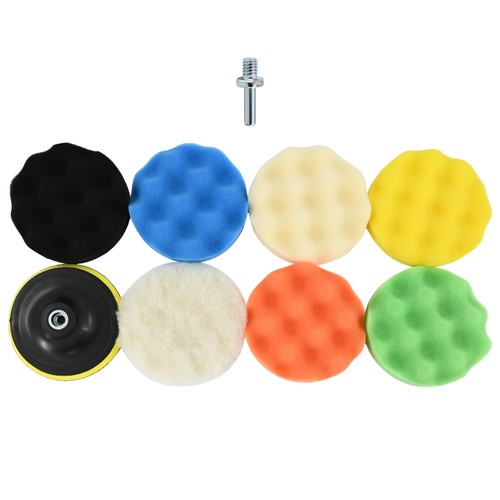 9Pcs 5 Inch Car Buffing Polishing Pads Waxing Sponge Foam Kit for Polisher Drill - Bild 8 von 13