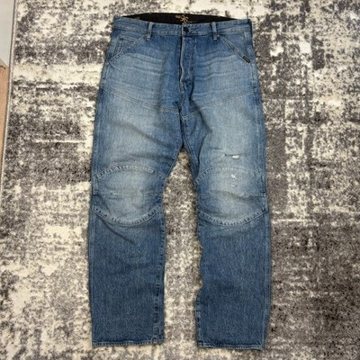 G-STAR Raw Elwood 5620 3D Regular Herren Jeans Hose W34 L32 Blau