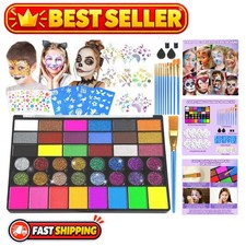 42 Colors Face Painting Kit for Halloween, Cosplay  Festivals