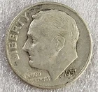 1951 D Denver Roosevelt Silver Dime - Circulated *C839