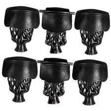 Pool Table Pockets - Leatherette Billiard Set of 6 Replacement Black-Diamond