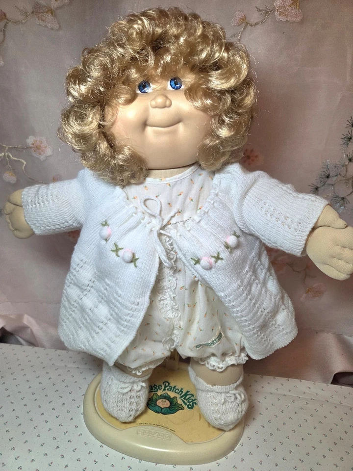 Cabbage Patch Kids Cornsilk Hair Hm 15 1986 VINTAGE Knitted Sweater Outfit - Image 2 of 4