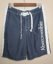 Abercrombie  Fitch Shorts Swim Trunks Mens Medium Waiat 32 In Spellout Logo