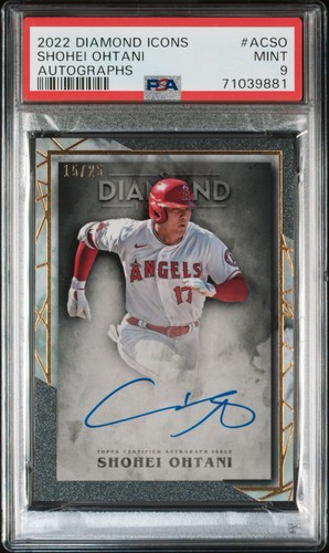 2022 Topps Diamond Icons Autographs Shohei Ohtani On Card Auto /25 PSA 9 #ACSO