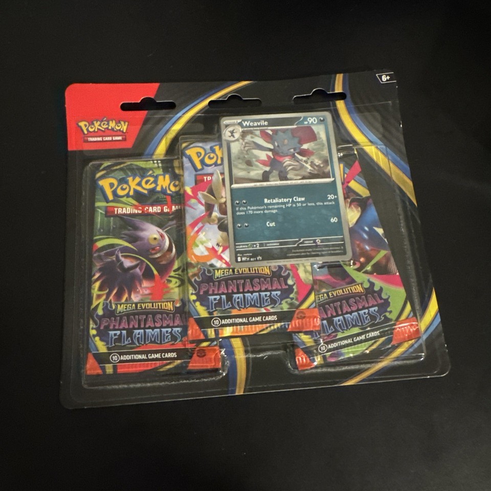 Pokémon TCG Mega Evolution Phantasmal Flames Booster Bundle+3PK Blister ...