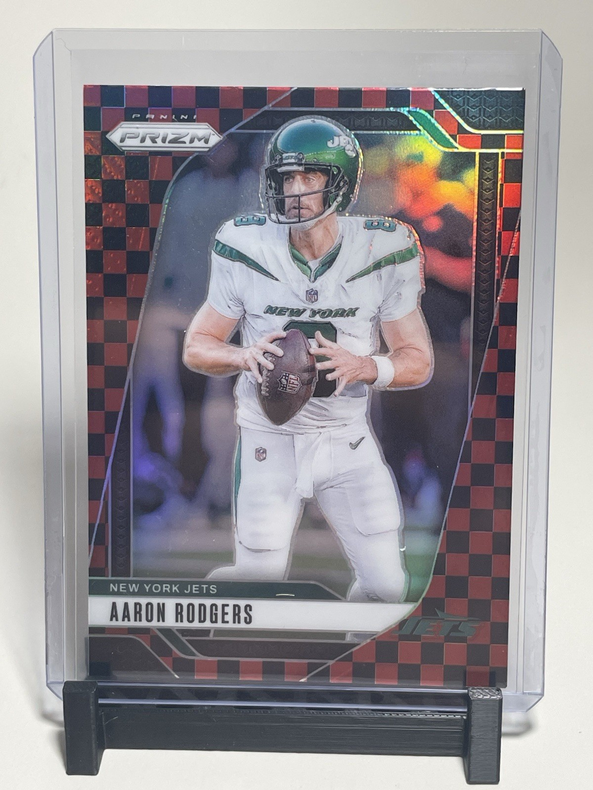 2024 Panini Prizm - Aaron Rodgers #222 Black & Red Checker Prizm
