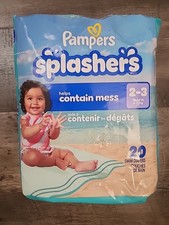 Pampers Splashers Disposable Swim Diapers Size 2-3 13-24lbs 20pack New Unopened