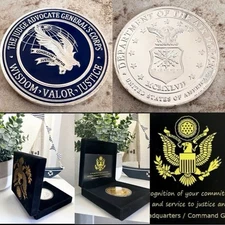 US AIR FORCE (JAG) JUDGE ADVOCATE GENERAL'S CORPS Challenge Coin With Case