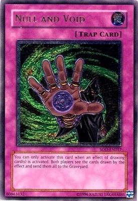 Yugioh! LP Null and Void - SOD-EN057 - Ultimate Rare - 1st Edition Lightly Playe