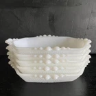 Set of 5 Vintage Anchor Hocking Small Milk Glass Dishes