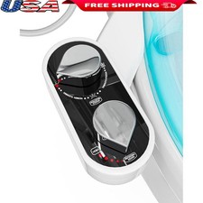 Clear Rear Bidet Attachment for Toilet Self Cleaning Dual Nozzle Bidet Seat New