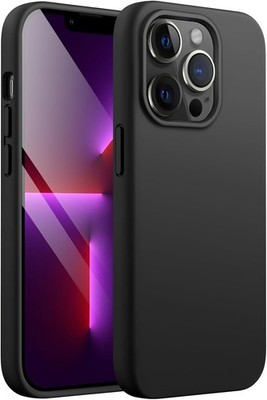 JETech Silikon Hülle iPhone 13 Pro Max 6,7 Zoll Stoßfest Schwarz