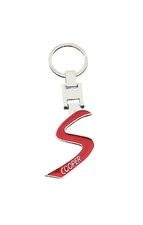 Mini Cooper S Sport Keychain Red & Silver Alloy NEW