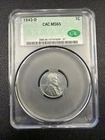 1943-D CAC MS65 Lincoln Steel Wheat Cent CACG Penny WWII