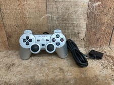 Genuine Oem Sony PS2 Dualshock 2 Controller Silver Playstation 2 scph-10010 