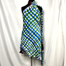 Topshop satin tie neck mini dress in scarf print Size 4