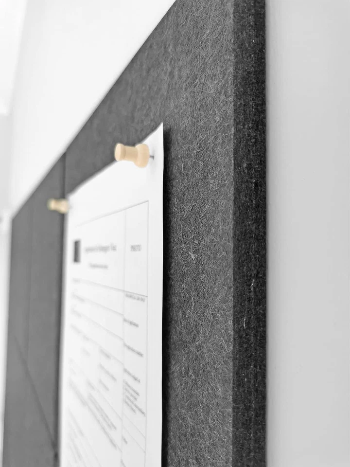 🔥Cork Board Felt Wall Tiles 6 Pack Felt Bulletin Board Charcoal 36"x24"🔥 - Image 4 of 4