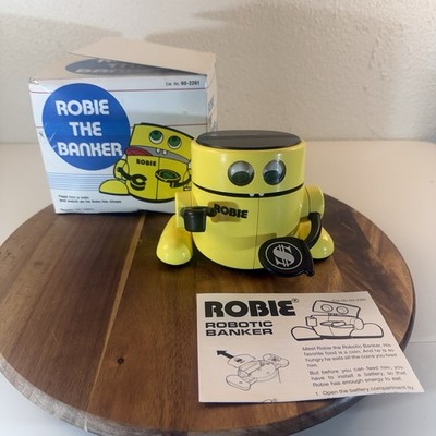 Robie The Banker Robot Bank by Radio Shack Robbie *Does Not Work* With Box