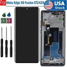 OLED For Moto Edge 50 Fusion XT2429-1 LCD Display Touch Screen Digitizer + Frame
