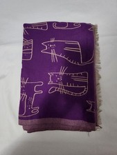 Cat Print Shawl Wrap Scarf for Women Black Wh...