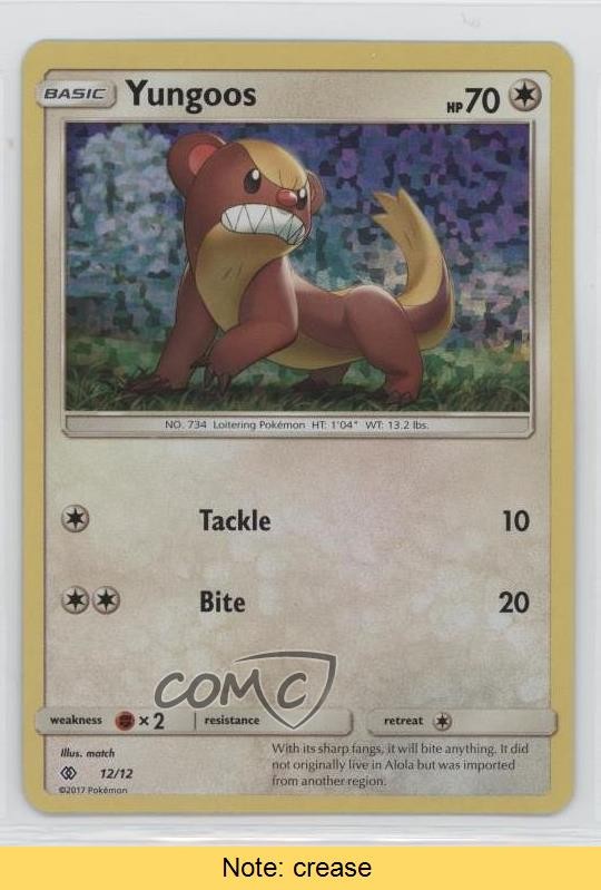 Yungoos Pokemon McDonald's Collection 6 Happy Meal Promo #12 READ e3x