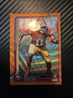 2025 Topps Chrome - Brandon Aiyuk #266 Orange Wave 11/25