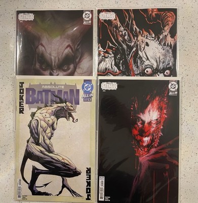 ABSOLUTE BATMAN #15 1st Ed.  JOKER SET OF 4 DRAGOTTA, JOCK, OLIVER, & BOLLAND NM