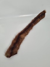 Genuine Mink Fur Stole Piece 24 Inch Long - Rich Brown  Vintage Fur Repair Craft