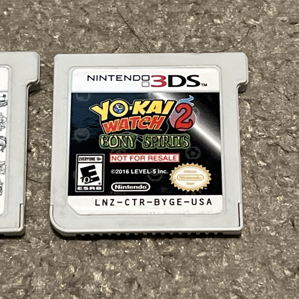 Yokai Watch 1 2 Bony Spirits Not For Resale Demo Game Nintendo 3DS Lot Of 2 - Image 3 of 4
