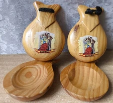 VINTAGE Wooden musical instruments castanets musical instruments spain