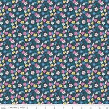 Liberty Deco Dance 4775923A Navy Floral Riley Blake