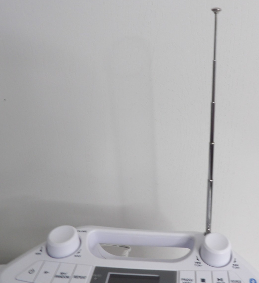 JENSEN CD-565 TABLETOP CD PLAYER FM RADIO BLUETOOTH MUSIC SYSTEM AC/DC EUC